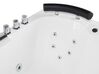 Bañera de hidromasaje esquinera LED de acrílico blanco/negro/plateado izquierda 160 x 113 cm PARADISO_680891