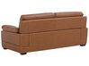 3 Seater Leather Sofa Golden Brown HORTEN_720696