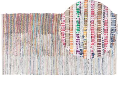 Teppich Baumwolle bunt 80 x 150 cm Kurzflor MERSIN