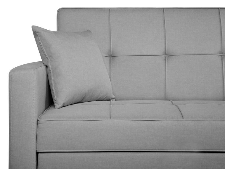 Divano letto in tessuto grigio chiaro VEHKOO Divano letto in tessuto grigio chiaro VEHKOO