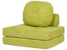 Sofá-cama de 1 lugar em bombazine verde claro OLDEN_906436