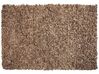 Béžový shaggy kožený koberec 160x230 cm MUT_846584
