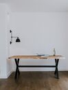 Table de salle à manger en bois 200 x 95 cm marron/noir VALBO_829494