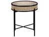 Tray Side Table Black with Light Rattan VIENNA_787784