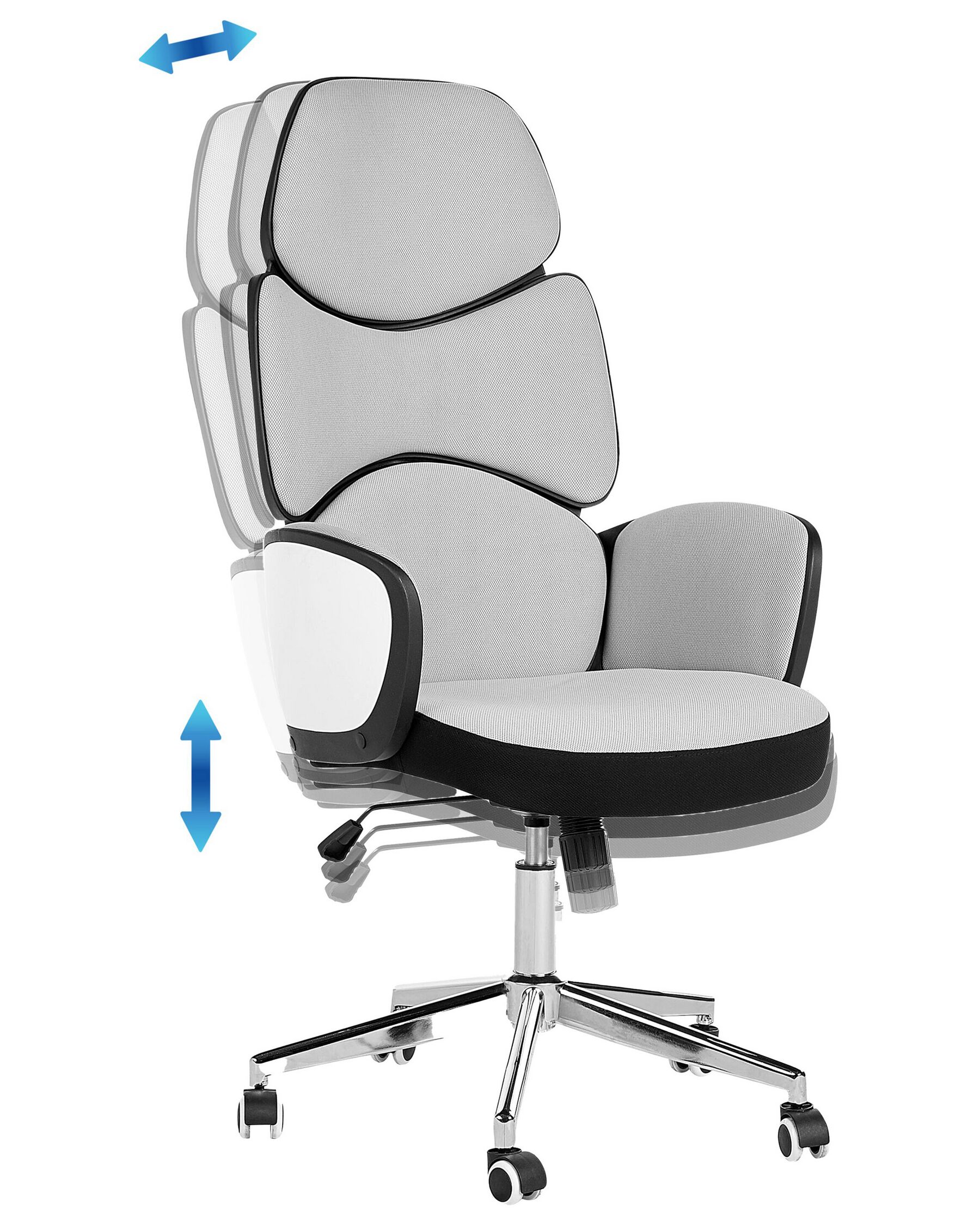 Swivel Office Chair Light Grey and Black SPLENDID Beliani.co.uk
