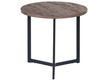 Tavolino in legno scuro e nero ⌀ 50 cm TIPPO
