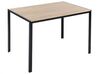 Dining Table 120 x 80 cm Light Wood with Black NEWFIELD_850664