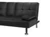 Faux Leather Sofa Bed Black ROXEN_701819