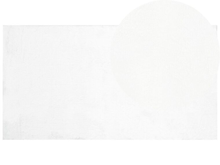 Koberec z umelej zajačej kožušiny 80 x 150 cm biely MIRPUR_858913