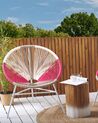 Conjunto de 2 sillas de balcón de ratán blanco/rosa/fucsia/beige ACAPULCO_717821