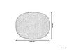 Okrúhly puf 50 x 35 cm svetlomodrý CONRAD_782173