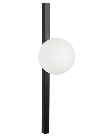 Lámpara de pared de vidrio negro/blanco 55 cm ISABELLA