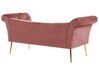 Chaise longue fluweel roze NANTILLY_782088