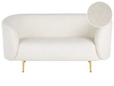 2-personers sofa i hvid boucle LOEN
