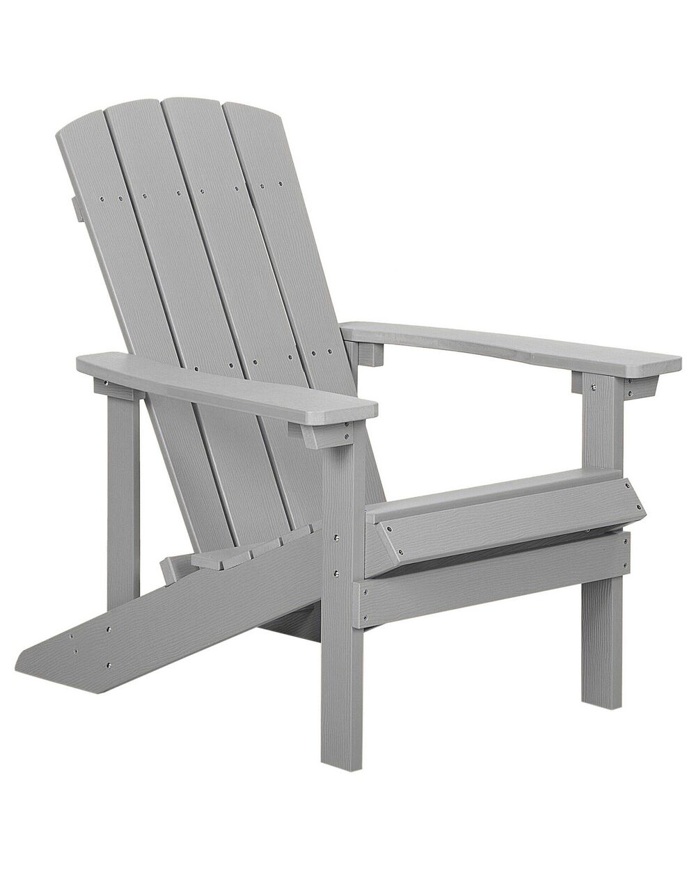 Garden Chair with Footstool Light Grey ADIRONDACK Beliani.co.uk