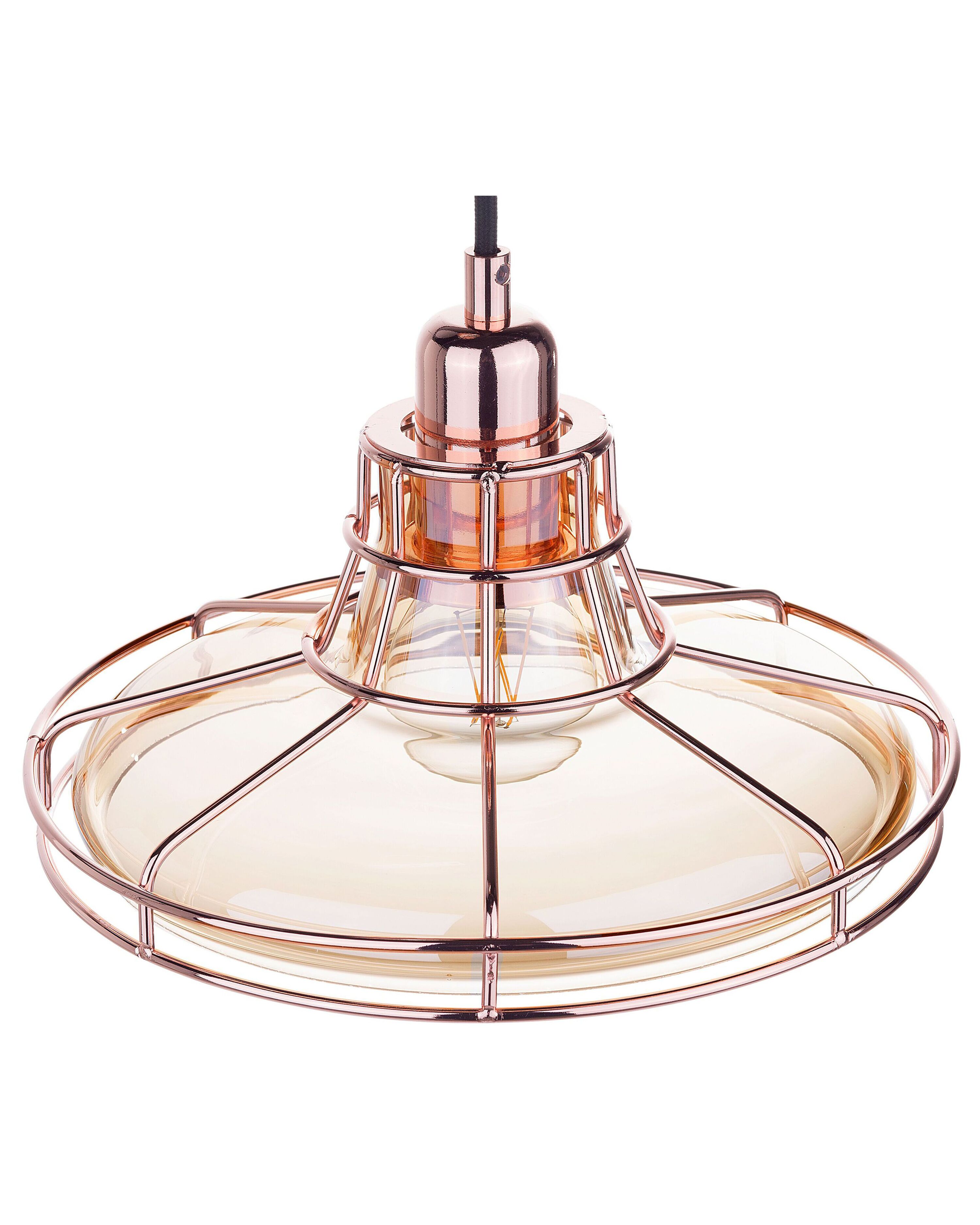 lampe suspension en verre cuivre alger