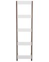 Ladder Shelf Dark Wood and White MOBILE DUO_727169