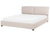 Fabric EU Super King Size Bed Beige BELFORT_720395