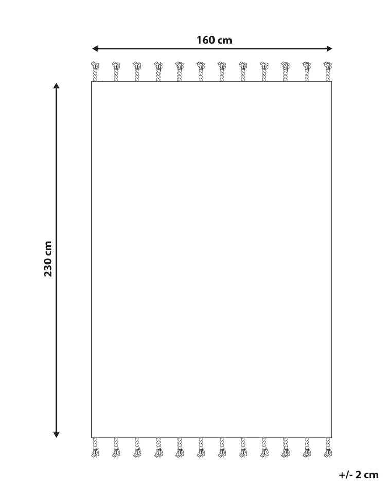 Cotton Area Rug 160 x 230 cm Black and White KHEMISSET Beliani.co.uk