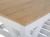 Coffee Table with Shelf White and Light Wood SAVANNAH_735593