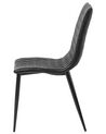 Set of 2 Dining Chairs Faux Leather Black MONTANA_692913