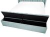 Velvet EU Double Size Bed with Storage Bench Mint Green NOYERS_834648