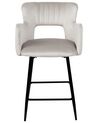 Set of 2 Velvet Bar Chairs Grey SANILAC_912700