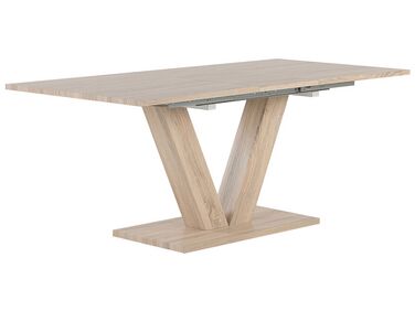 Rozkladací jedálenský stôl 140/180 x 90 cm svetlé drevo LIXA