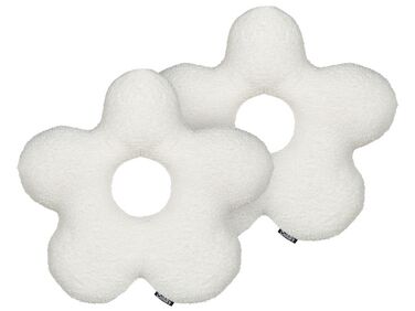 Set di 2 cuscini peluche bianco 40 x 40 cm CAMPONULA