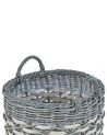 Set of 3 PE Rattan Plant Pot Baskets Grey and White GEFIRA_873853