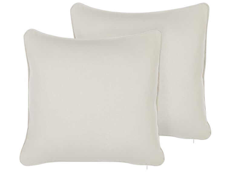 Set of 2 Cushions 45 x 45 cm White HELIOTROPE_818582