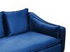 4-Sitzer Sofa Samtstoff marineblau / schwarz AURE_851574