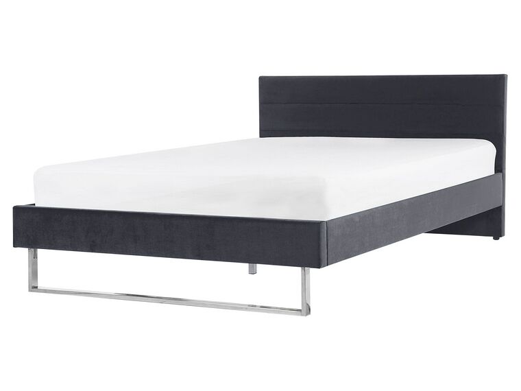 Velvet EU King Size Bed Grey BELLOU_777633