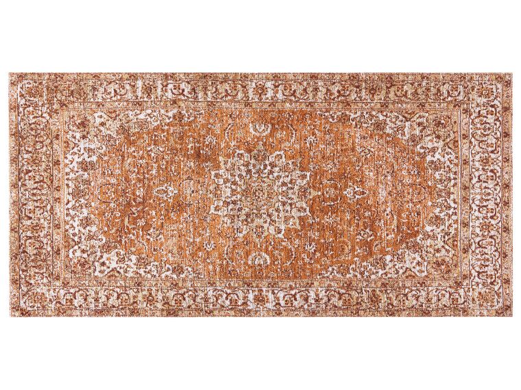 Bavlnený koberec 80 x 150 cm oranžový HAYAT_852183
