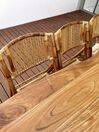 Conjunto de 4 sillas de comedor de madera de bambú marrón TRENTOR_812268