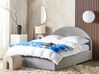 Sametová postel s úložným prostorem 160 x 200 cm šedá VAUCLUSE_837422
