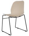 Set of 4 Dining Chairs Beige PANORA_873630