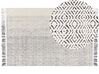 Teppich Wolle weiß / grau 160 x 230 cm Kurzflor OMERLI _852627