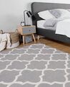 Teppich grau 80 x 150 cm marokkanisches Muster Kurzflor SILVAN_674695