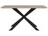 Eettafel hout lichtbruin/zwart 140 x 80 cm SPECTRA_751005