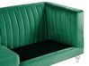 3 Seater Velvet Fabric Sofa Green ARVIKA_806136