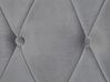 Cama con somier de terciopelo gris claro 180 x 200 cm CAVAILLON_791642