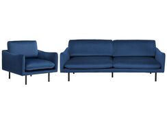 Sohvasetti tummansininen sametti 4-istuttava VINTERBRO Sohvasetti tummansininen sametti 4-istuttava VINTERBRO