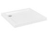 Plato de ducha de acrílico blanco/plateado 80 x 80 cm ESTELI_788204