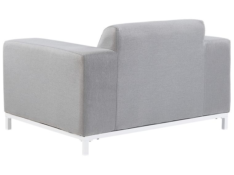 5 Seater Garden Sofa Set Light Grey with White ROVIGO Beliani.co.uk