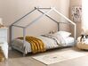 Wooden Kids House Bed EU Single Size Grey ORLU _911140