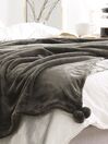 Sötétszürke pamut ágytakaró 200 x 220 cm TERKE_771196