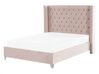 Velvet EU Double Size Bed Pink LUBBON_832446