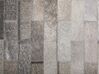 Okrúhly kožený koberec ⌀ 140 cm hnedá/béžová DUTLAR_787145