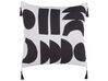 Set di 2 cuscini decorativi motivo geometrico bianco e nero 45 x 45 cm LIRIOPE_815451